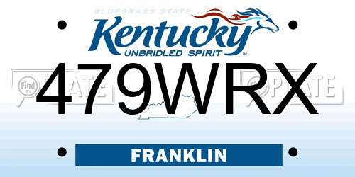 479WRX Kentucky License Plate
