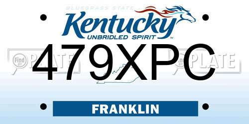 479XPC Kentucky License Plate