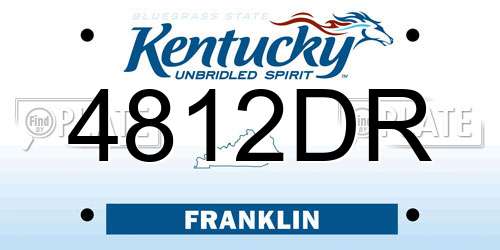 4812DR Kentucky License Plate