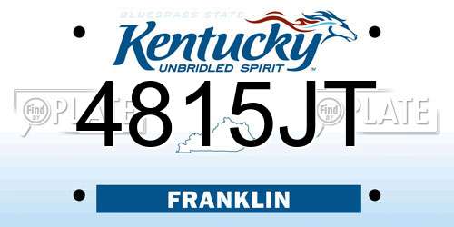 4815JT Kentucky License Plate