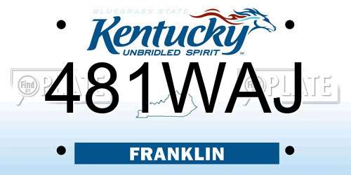 481WAJ Kentucky License Plate