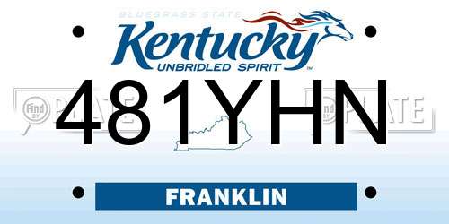 481YHN Kentucky License Plate