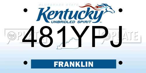 481YPJ Kentucky License Plate