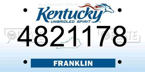 4821178 Kentucky License Plate