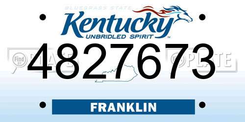 4827673 Kentucky License Plate