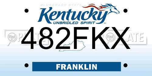482FKX Kentucky License Plate