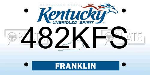 482KFS Kentucky License Plate