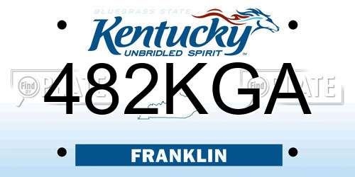 482KGA Kentucky License Plate