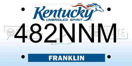 482NNM Kentucky License Plate