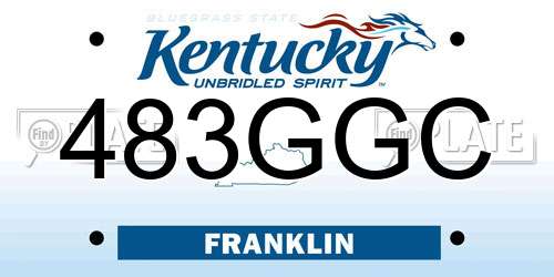 483GGC Kentucky License Plate