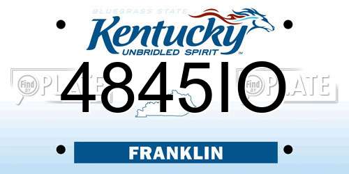 4845IO Kentucky License Plate