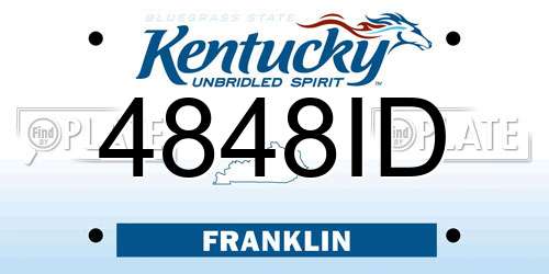 4848ID Kentucky License Plate
