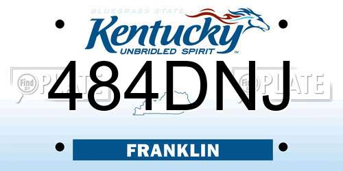 484DNJ Kentucky License Plate