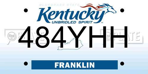 484YHH Kentucky License Plate