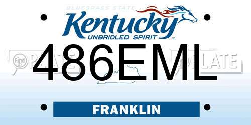 486EML Kentucky License Plate