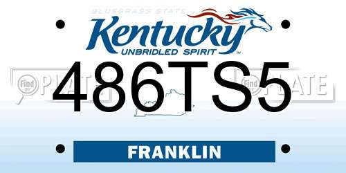 486TS5 Kentucky License Plate