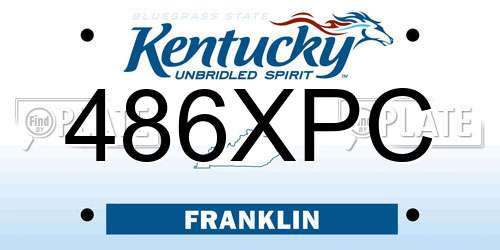 486XPC Kentucky License Plate