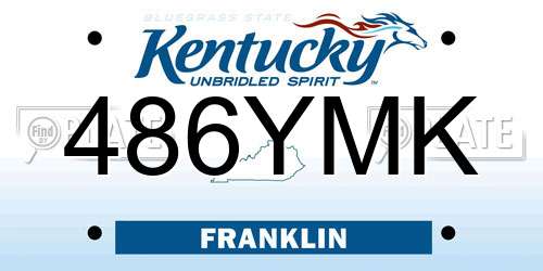 486YMK Kentucky License Plate