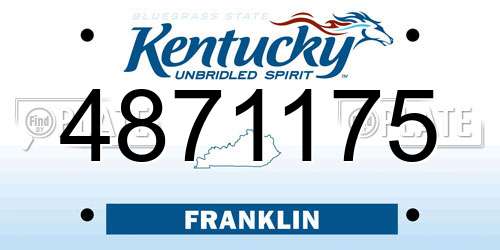 4871175 Kentucky License Plate