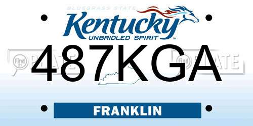 487KGA Kentucky License Plate