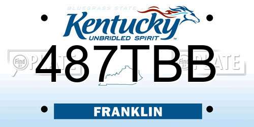 487TBB Kentucky License Plate