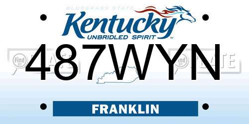 487WYN Kentucky License Plate