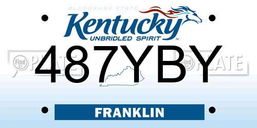 487YBY Kentucky License Plate