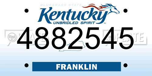 4882545 Kentucky License Plate