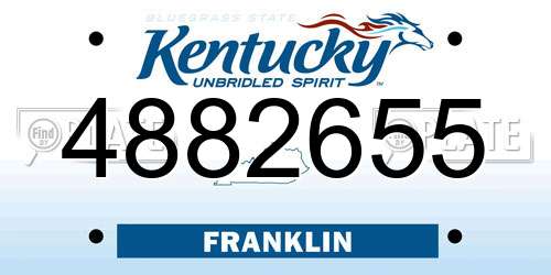 4882655 Kentucky License Plate