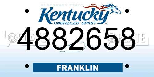 4882658 Kentucky License Plate