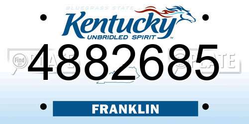 4882685 Kentucky License Plate