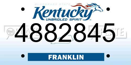 4882845 Kentucky License Plate