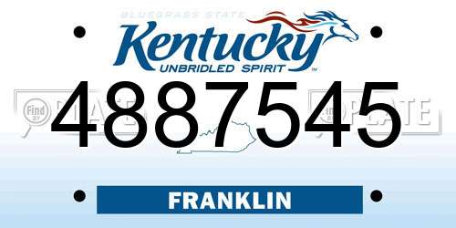 4887545 Kentucky License Plate