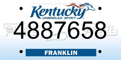 4887658 Kentucky License Plate