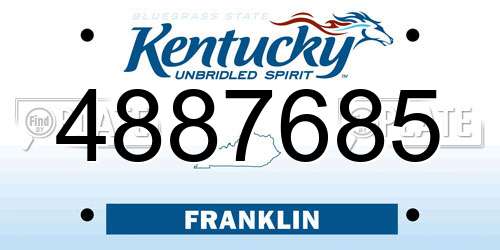 4887685 Kentucky License Plate