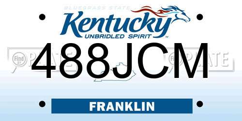 488JCM Kentucky License Plate