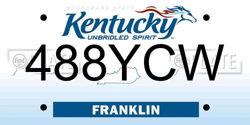 488YCW Kentucky License Plate