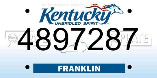 4897287 Kentucky License Plate