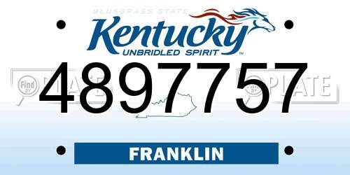 4897757 Kentucky License Plate