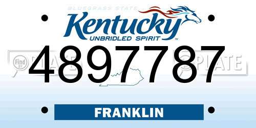 4897787 Kentucky License Plate