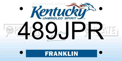 489JPR Kentucky License Plate