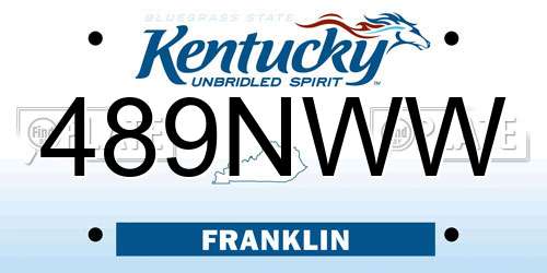 489NWW Kentucky License Plate