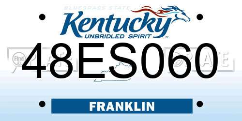 48ES060 Kentucky License Plate