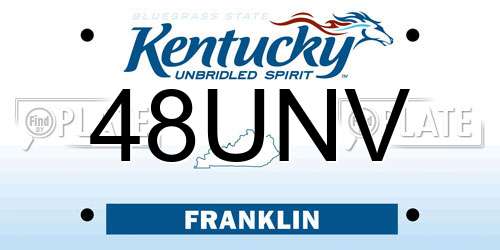 48UNV Kentucky License Plate