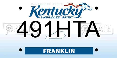 491HTA Kentucky License Plate
