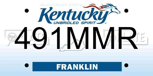 491MMR Kentucky License Plate