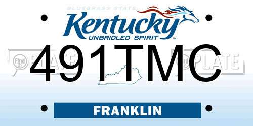 491TMC Kentucky License Plate