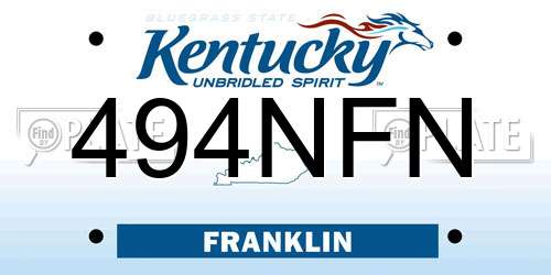 494NFN Kentucky License Plate