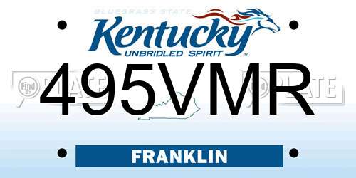 495VMR Kentucky License Plate