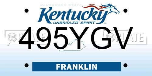 495YGV Kentucky License Plate